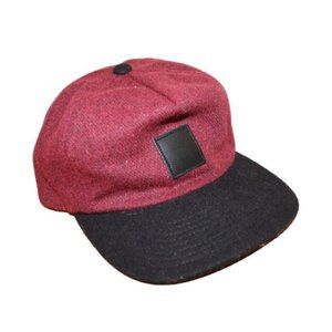 Herschel Burgundy & Black Wool Baseball Cap Hat